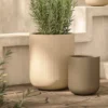 Reya Indoor/Outdoor Large Planter – Limestone Cream